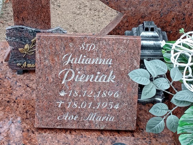 Julianna Pieniak 1896 Drezdenko - Grobonet - Wyszukiwarka osób pochowanych