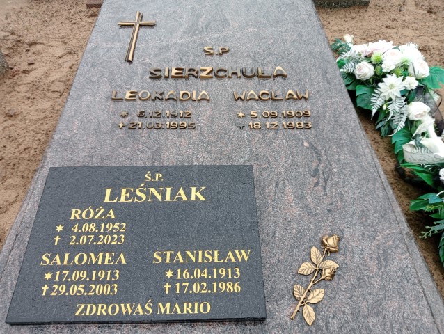 Wacław Sierzchuła 1909 Drezdenko - Grobonet - Wyszukiwarka osób pochowanych