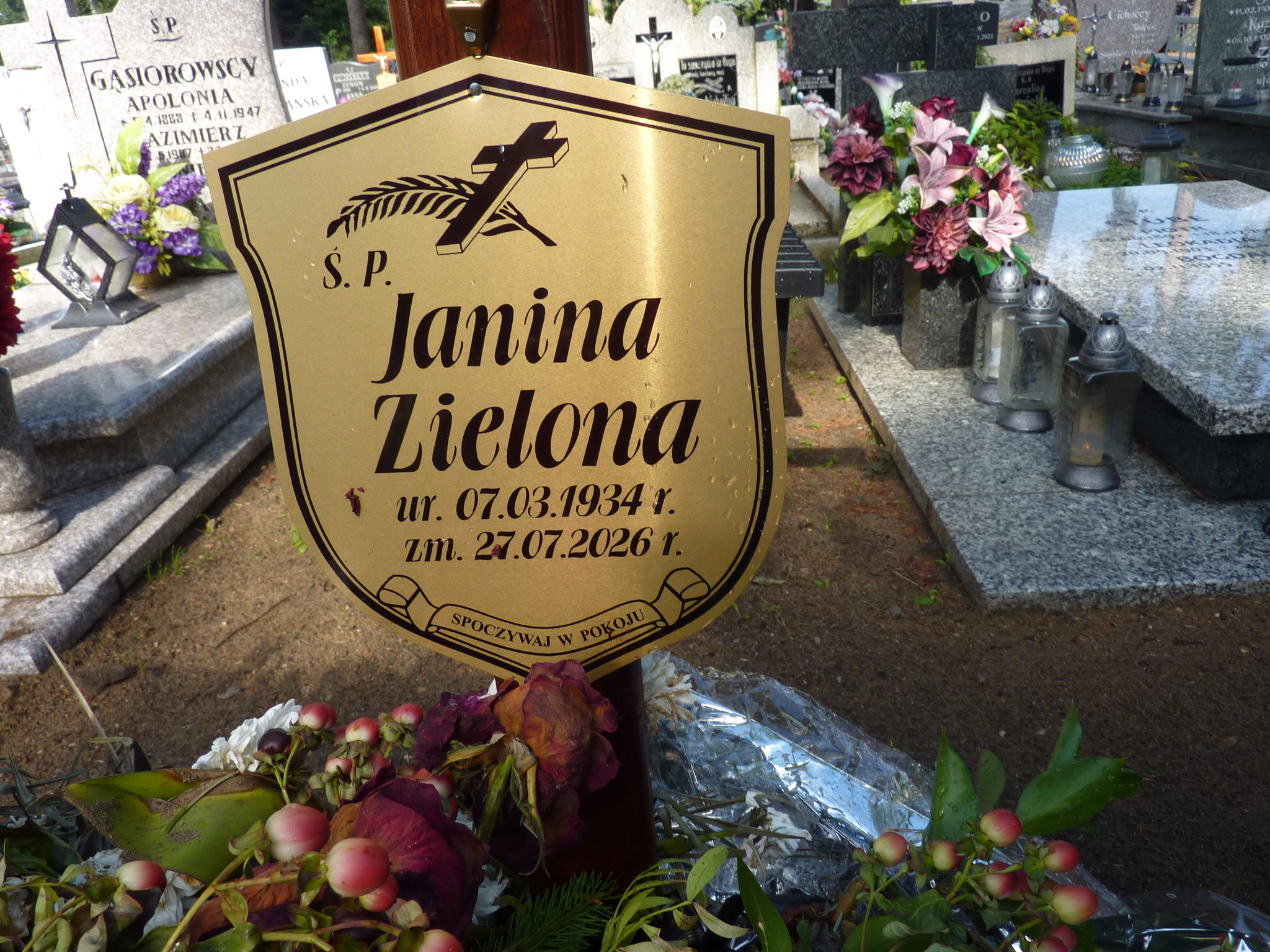 Grób JANINA ZIELONA 